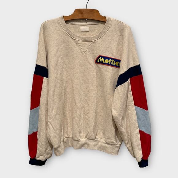 Mother The Loosen-Up Crop Embroidered Logo Sweatshirt Size Small - Picture 5 of 12